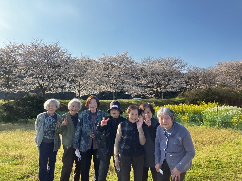 石橋の桜並木にお出かけ。桜と菜の花と青空、春をぎゅっと詰め込んで